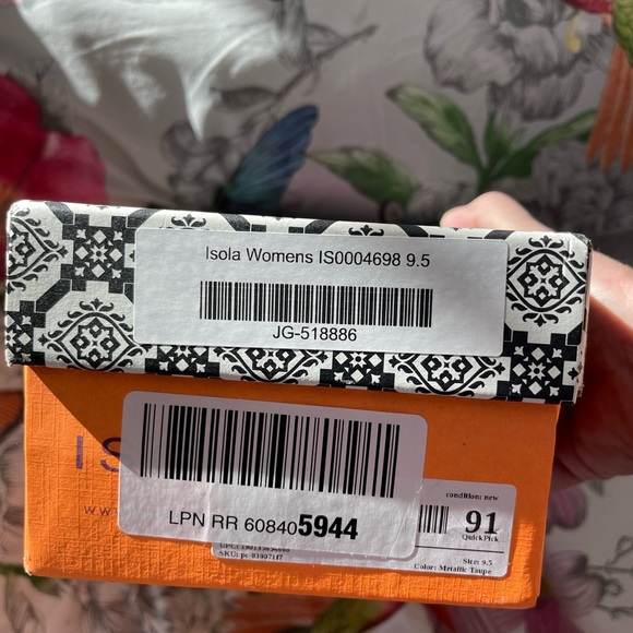 Isola flats. Black silver metallic. Size 9.5. Gently worn - Picture 4 of 6